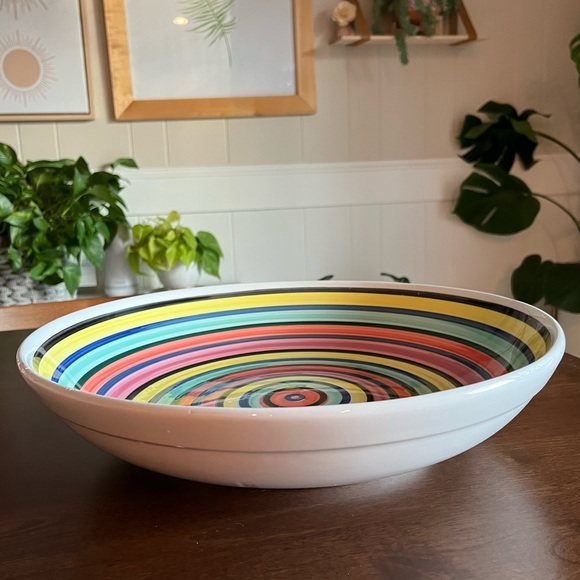 Huge Italian Glazed Stoneware Bowl - Picture 4 of 10